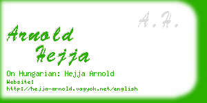 arnold hejja business card